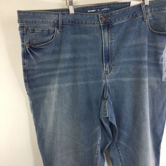 Old Navy Women Mid Rise Kicker Boot Cut Denim Jeans Willow Blue Plus Size 26 NWT - Picture 4 of 15
